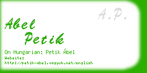abel petik business card